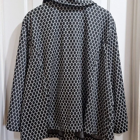 Maggie Barnes Lightweight Jacket Womens 3X Black White Polka Dot - Picture 9 of 9